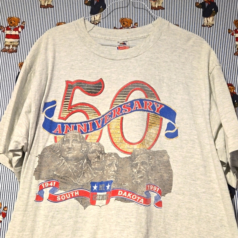 VTG 90S SOUTH DAKOTA MOUNT RUSHMORE 50TH ANNIVERSARY XL
